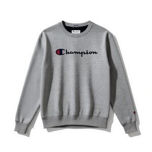 Champion Script Logo Crewneck Sweatshirt | Men’s Medium | Gray